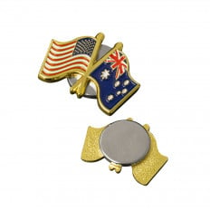 America & Australia Flag Frienship Pin