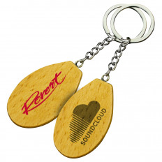 Oval 2 Wooden Keyrings