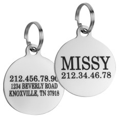 Iron Stamped Enamel Filled Pet Tags