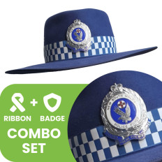 Ribbon & Badge Combo Set for Hats