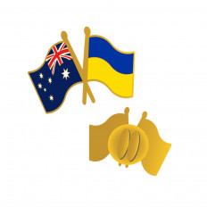 Ukraine & Australia Flag Lapel Pins