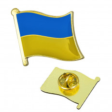 Ukraine Flag Wave Style Pin
