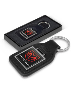 Baron Square Leather Keyring