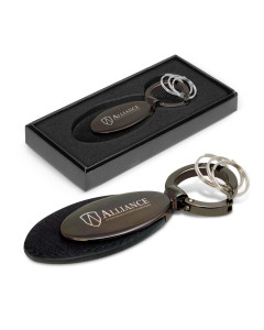 Caprice Leather/Metal Keyring