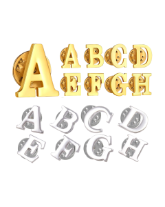 Alphabet Lapel Pins