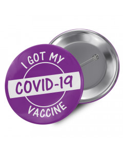 Covid-19 Vaccination Badges Purple