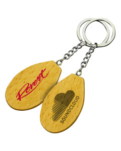 Oval 2 Wooden Keyrings