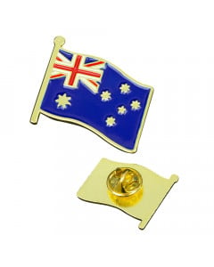Australia Flag Wave Style Pin