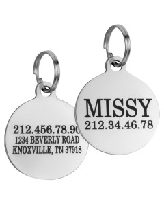 Iron Stamped Enamel Filled Pet Tags