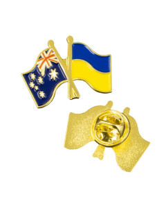 Ukraine & Australia Flag Lapel Pins