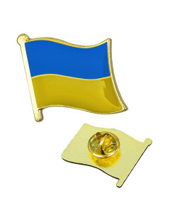 Ukraine Flag Wave Style Pin