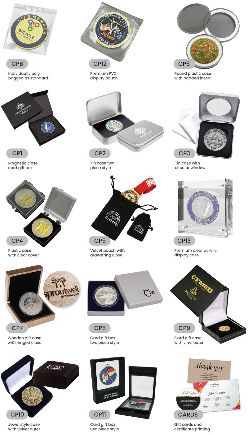 Medal Gift Cases & packaging