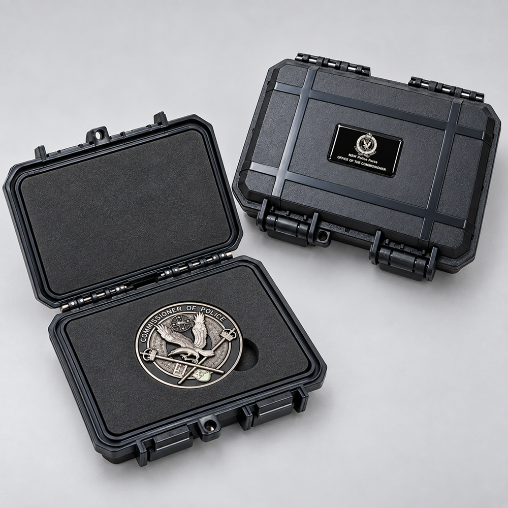 NSW Police Force challenge coin carry case