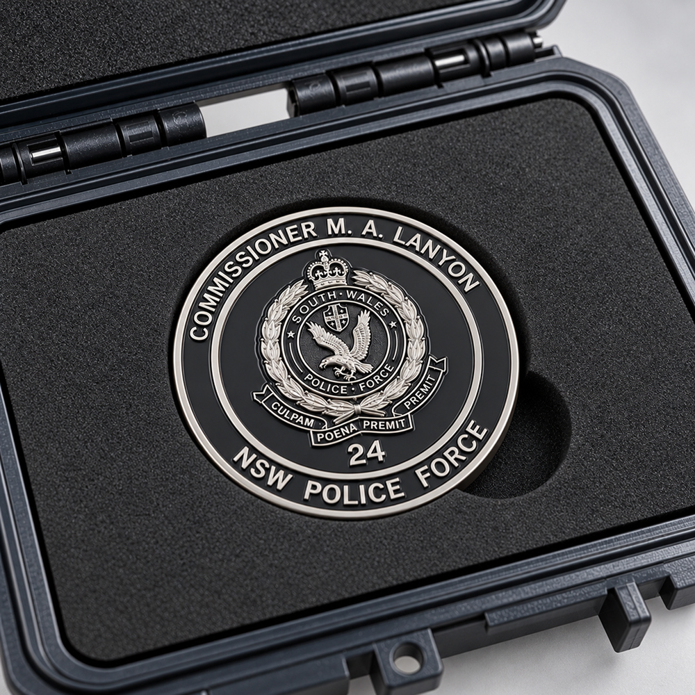 NSW Police Force challenge coin detail